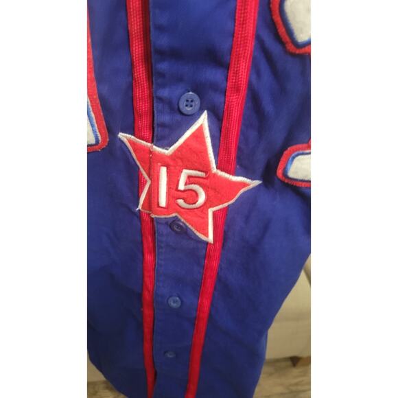Raw Blue Classics NY #15 Jersey Shirt 2XL Blue Red White Hip Hop Y2K Streetwear - Picture 3 of 6
